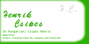 henrik csipes business card